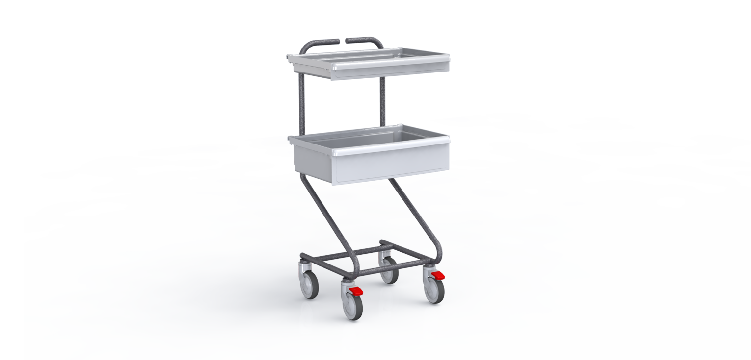 Le chariot mobile d'isolement bas