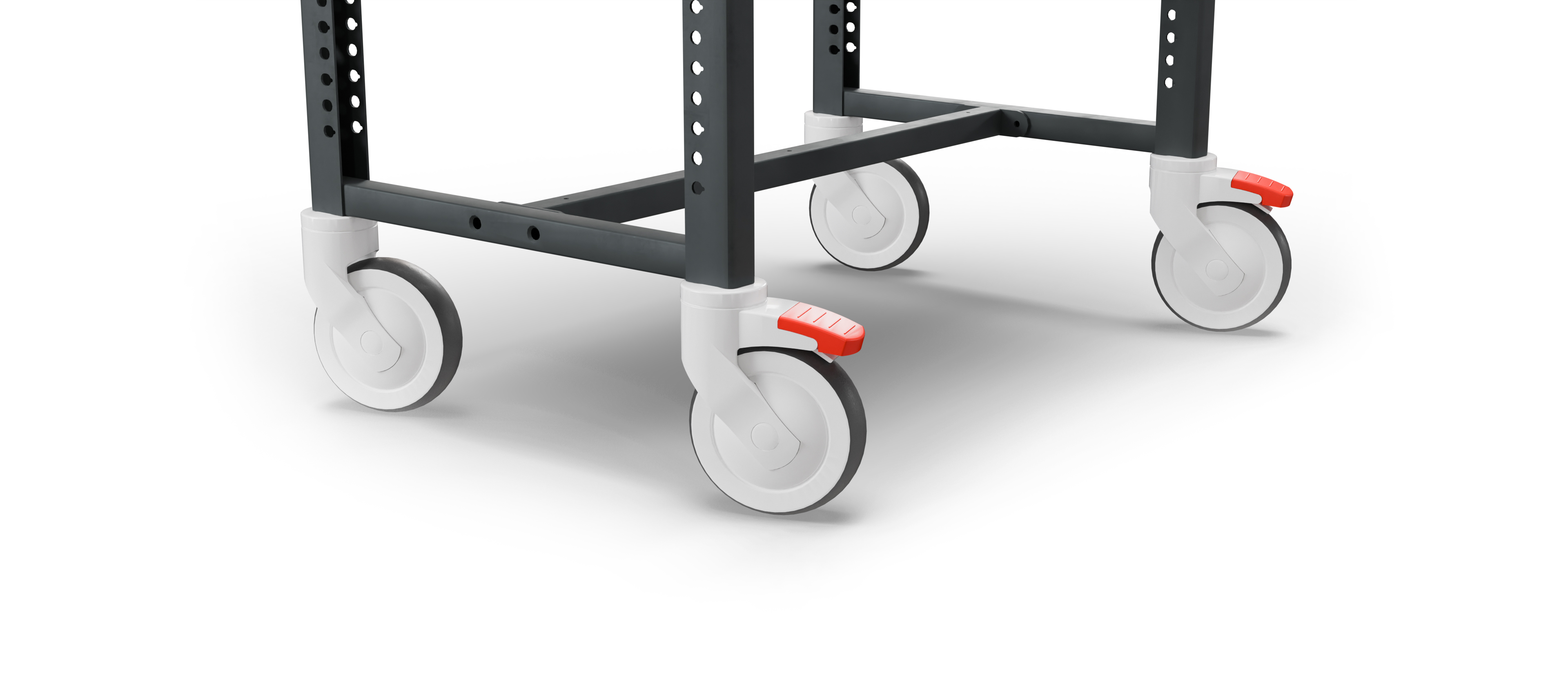 Des roulettes 125 mm facilitent les transferts