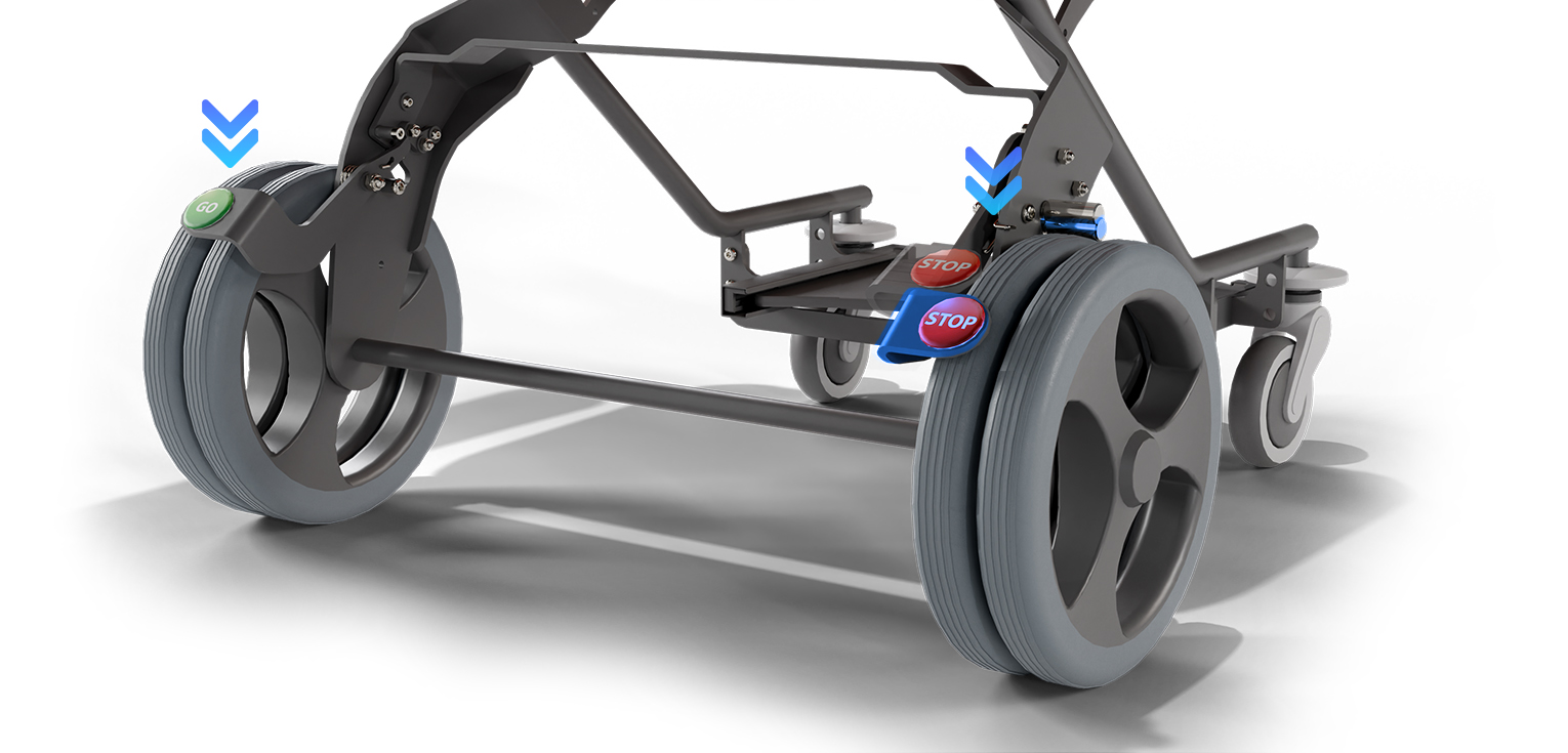 Freinage centralisé au pied 