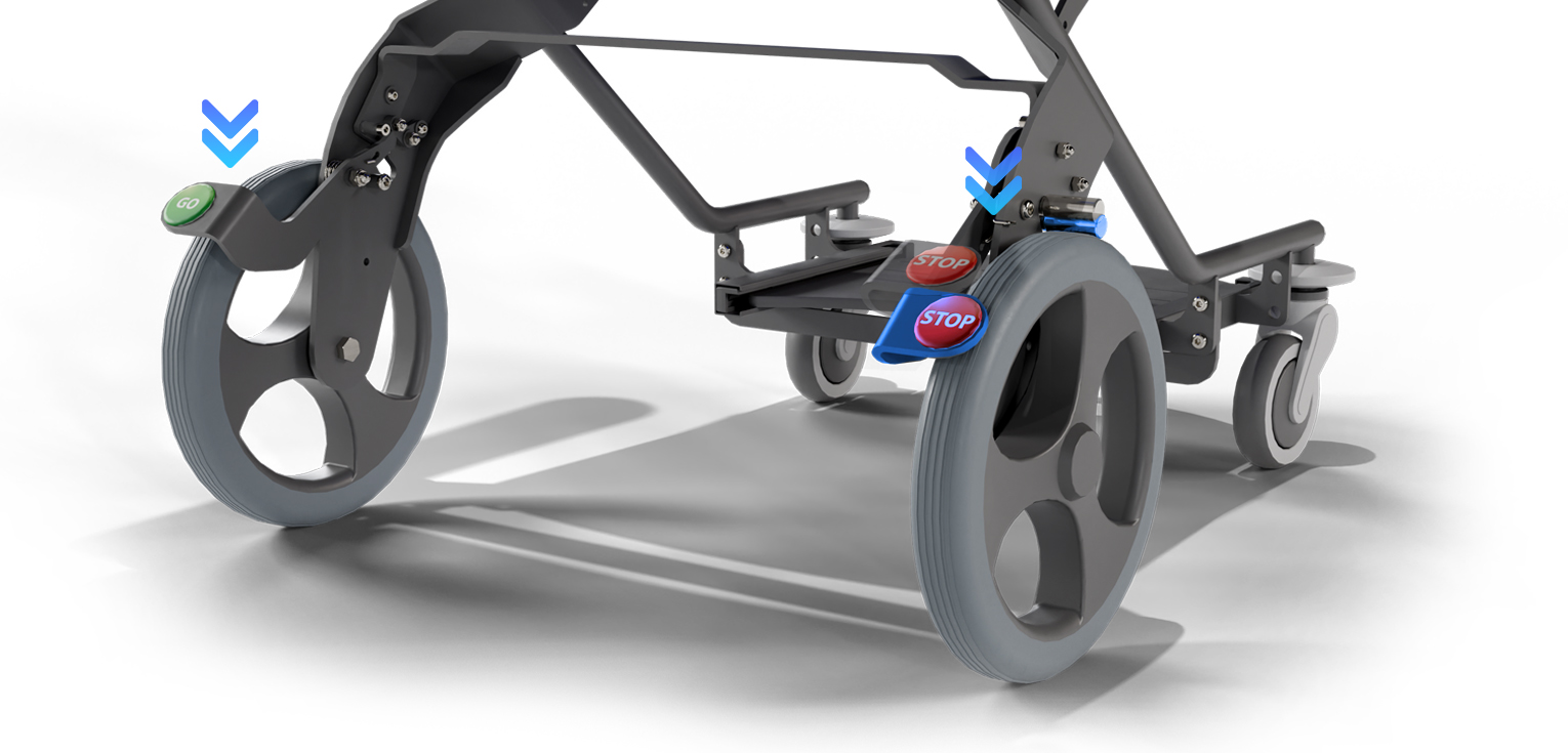 Freinage centralisé au pied 