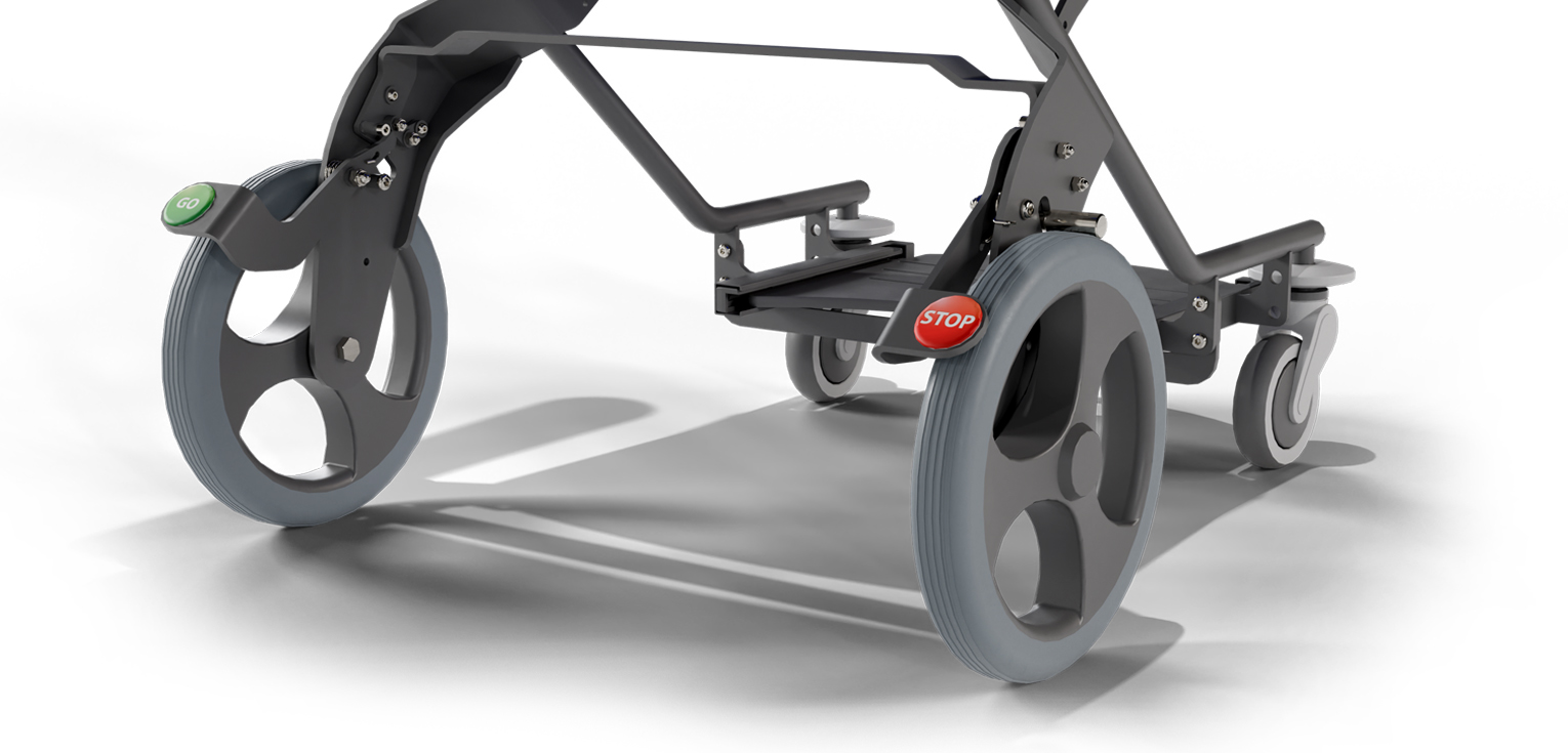 Roues 300 mm pour un roulage facilité 