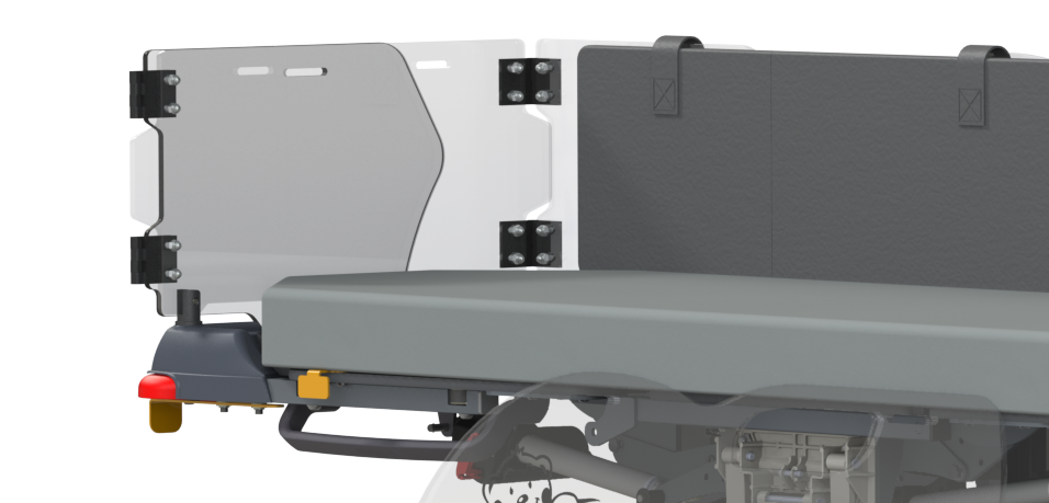 Protections amovibles en tête du lit