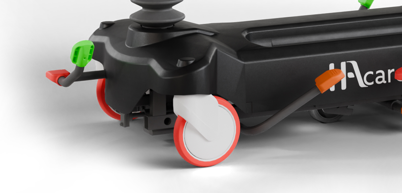 Roues 200 mm pour u n roulage facilité 