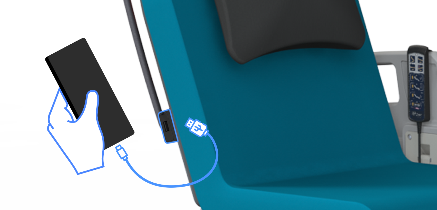 Connexion USB intégrée pour plus de confort