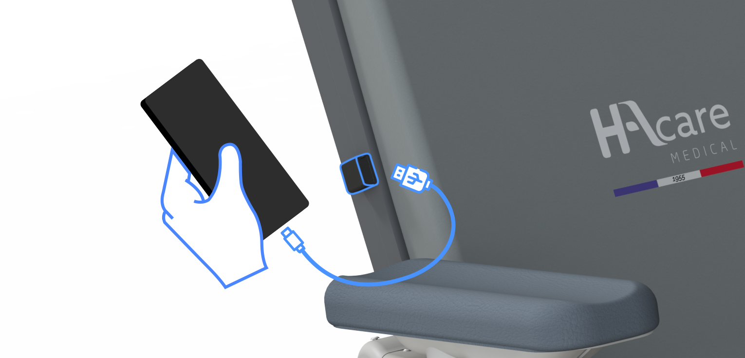 Connexion USB intégrée pour plus de confort