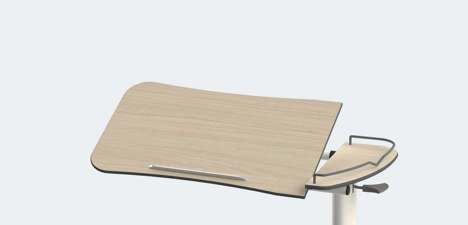 Grand plateau inclinable et plateau latéral  avec galerie