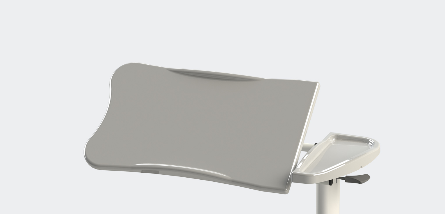 Plateau principal inclinable en ABS et plateau latéral fixe en ABS