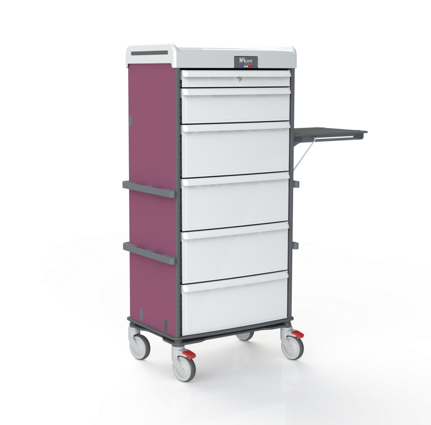 Armoire mobile basse, A tiroirs jointifs